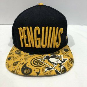 Zephyr-NHL-Pittsburgh Penguins Hockey Embroidered Logo Black/Yellow Snapback Hat